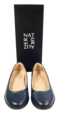 Womens Naturalizer Flexy Leather Flats Shoes Size 7.5N Navy Blue E8047L1400 Box - Image 1 of 4