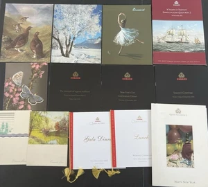 12- Menus CUNARD LINE ~Queen Victoria Queen Elizabeth QE2 Queen Mary Mauritania - Picture 1 of 11