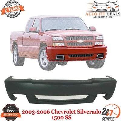 Cubierta de parachoques delantero imprimada con orificios antiniebla para Chevrolet Silverado 1500 SS 2003-2007 Foto 1 de 4