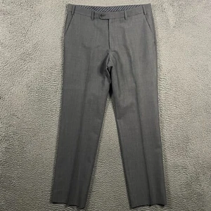 John Varvatos Pants Mens 34x32 Gray Straight Fit Dress Slacks Wool Formal - Picture 1 of 11