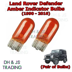 For Land Rover Defender Amber Side Indicator Bulbs 501 Side Tail Pair (90-16) - Picture 1 of 1