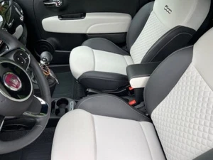 Fiat 500 restyling 2015-2025 BRACCIOLO PREMIUM in eco pelle bicolore nero-bianco - Imagen 1 de 7