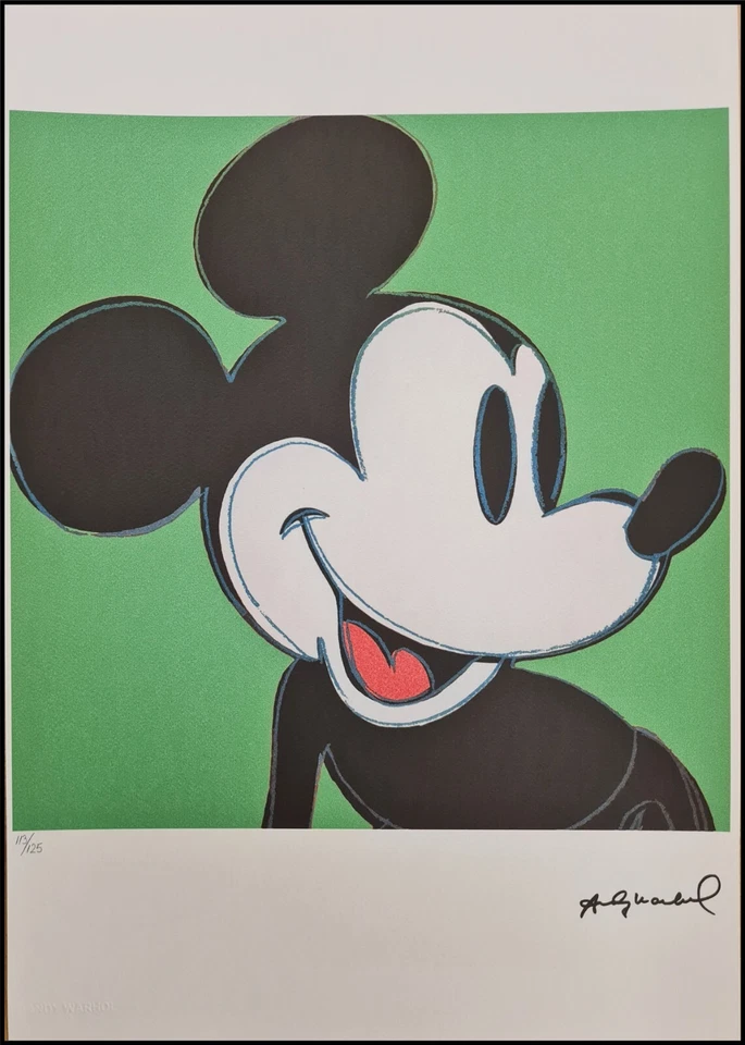 ANDY WARHOL * Mickey Mouse * signed lithograph * Kunstdruck * limited # xx/125 - Bild 1 von 4