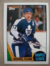WENDEL CLARK Toronto MAPLE LEAFS 1987-88 TOPPS HOCKEY CARD #12