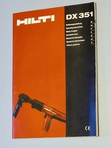 HILTI DX 351  Powder Actuated  Tool Manual USED. - Picture 1 of 2