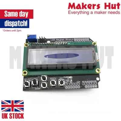 LCD Keypad Shield LCD1602 16x2 Screen Display Module Arduino Uno - Image 1 of 2