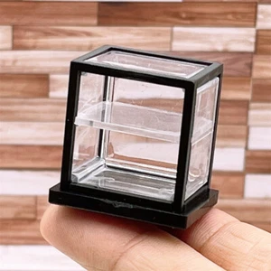 2PC Bakery Cabinet 1:24 Scale Dollhouse Miniatures Pocket Furniture Acrylic - Picture 1 of 6