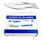 100 Scalpel Blades Surgical Dental ENT Instruments Hobby Crafts Derma planning 