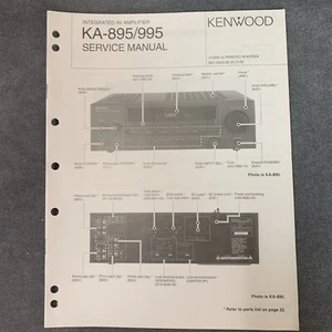 Manual de servicio Kenwood KA-895 y Ka-995 [original con esquemas, diagramas, piezas] - Imagen 1 de 3