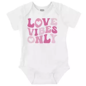 Cute Valentine's Day Love Vibes Only Hearts Baby Girls Infant Romper Newborn - Picture 1 of 7