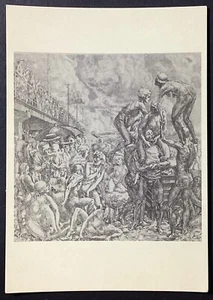 Coney Island Beach by Reginald Marsh Vintage Art Postcard Unposted - Picture 1 of 2