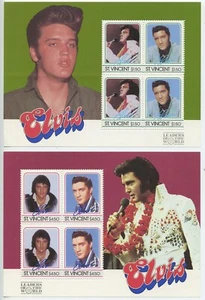 1985 ELVIS PRESLEY,$1.50 & $4.50 , ST.VINCENT SOUVENIR SHEETS - Picture 1 of 5