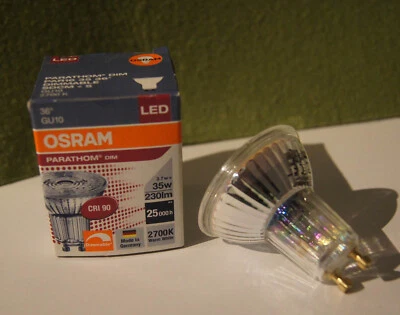 OSRAM GU10 PARATHOM PAR16 LED Spot dimmbar 36° 3.7W wie 35W 2700K warmweiß - Bild 1 von 2