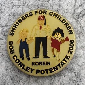 Shriners For Children Korein Bob Conley Potentate 2006 Enamel Lapel Pin Vintage - Picture 1 of 3