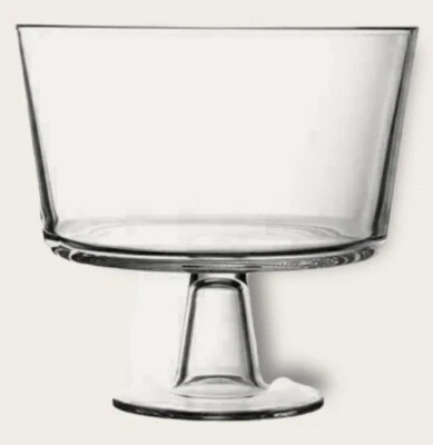 European Trifle Bowl with Pedestal Round Dessert Display Stand for Laying     - Image 1 of 4