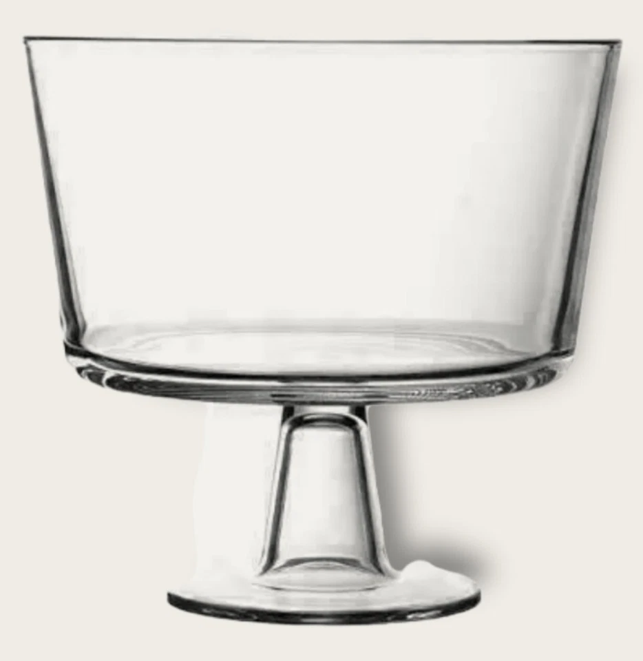 European Trifle Bowl with Pedestal Round Dessert Display Stand for Laying     - Image 1 of 4