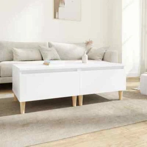 vidaXL Side Tables 2 pcs White 50x46x35 cm Engineered Wood 2BB - Picture 1 of 10