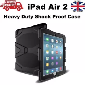 Custodia protettiva completa in silicone resistente agli urti per iPad Air 2 NERA - Foto 1 di 9