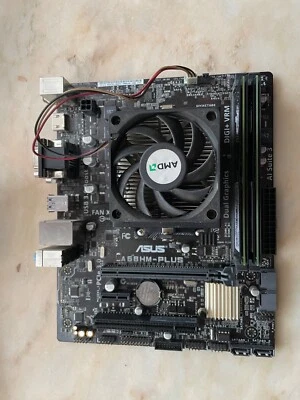 Scheda madre ASUS A68HM-Plus micro ATX FM2+ più PCU CPU AMD A10-7700K 3,4-3,8GHz - Immagine 1 di 3