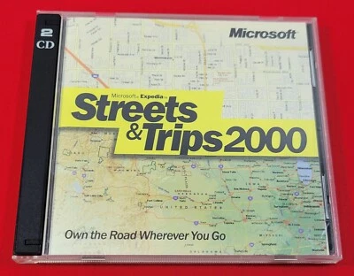 O) Microsoft Expedia Streets & Trips 2000 Maps Travel (PC, 2 Disc CD Software) - Image 1 of 4