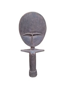Muñeca africana de fertilidad Ashanti tallada a mano de colección arte tribal escultura de madera 12" - Imagen 1 de 11