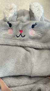 GAP Bunny Robe Grey gray fleece boy girl kid child size 14 - Picture 1 of 5