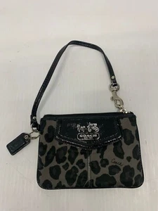 Coach Womens Small Wrislet Black & Gray Cheetah Design FREE SHIPPING - Picture 1 of 14