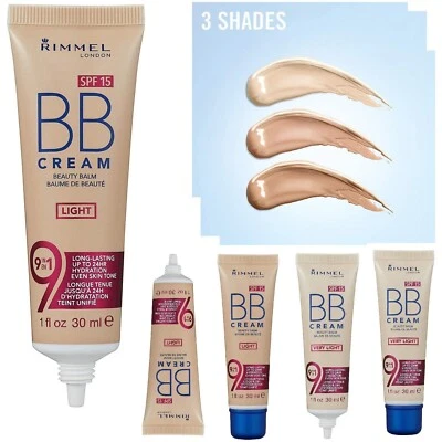 RIMMEL BB Cream 9-in-1 Lightweight Formula Brightening Effect SPF15 30ml *NEW* - Image 1 of 4