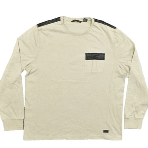 Camiseta deportiva Sean John para hombre adulto talla 2XL marrón imitación cuero detalles - Imagen 1 de 8