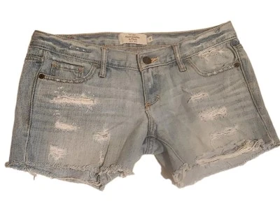  Abercrombie And Fitch Distressed Denim Shorts Vintage Womens Size 0 - Image 1 of 4