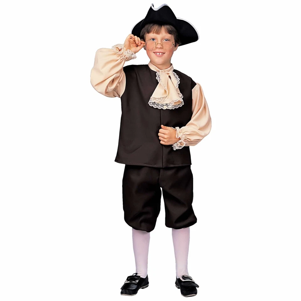 Disfraz Colonial Niño Victoriano Antiguo Día Histórico Pionero Semana del Libro Niños Foto 1 de 1