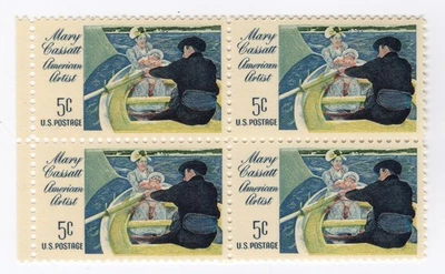 Scott #1322a Mary Cassatt Block of 4 Stamps - MNH no selvage - Image 1 of 2