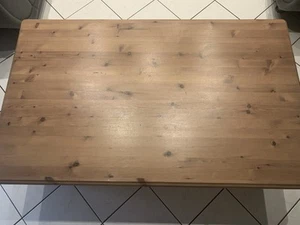 Couchtisch Kiefer massiv 130x78 cm gedrechselte Beine Landhaus/Vintage - Bild 1 von 4