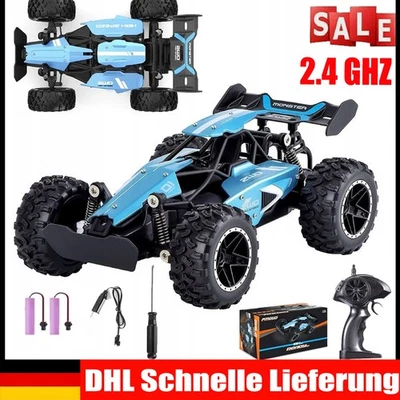 Ferngesteuertes Auto Offroad Draußen 2-Akku 1:18 15 km/h RC Buggy Rennwagen 2WD - Bild 1 von 4