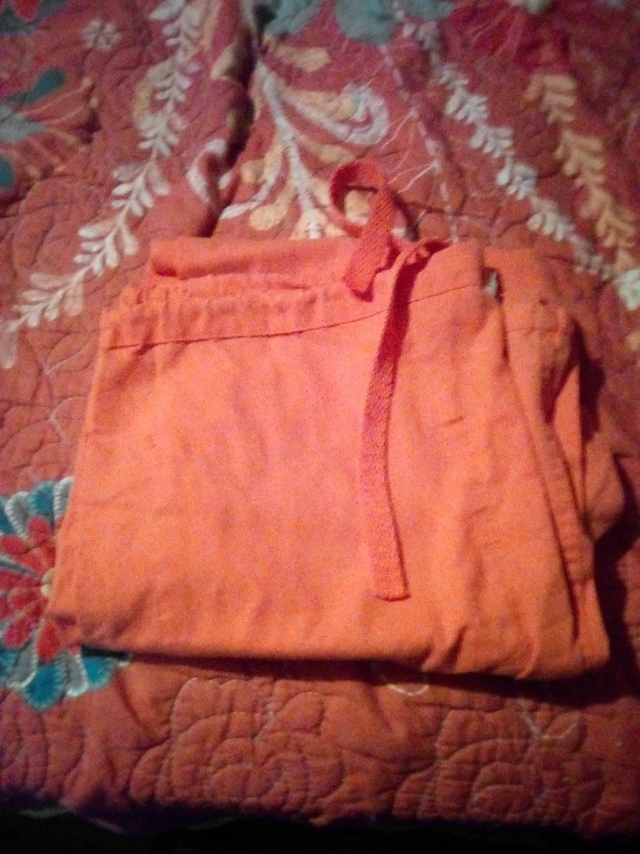 Pantalones Médicos Para Mujer Naranja Jogger Elástico Cordón Ajustados Talla Mediana   Foto 1 de 1