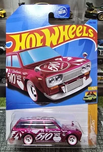 Hot Wheels Datsun Bluebird Wagon 510 Super Treasure Hunt 2023 STH Pink - Picture 1 of 8