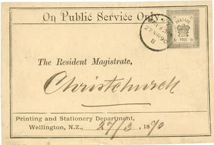 New Zealand OFFICIAL `ON PUBLIC SERVICE ONLY` PARCEL LABEL-PRINTING AND STATIONA - Picture 1 of 2