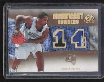 Parche de números significativos Jameer Nelson 2007-08 SP usado en juegos #/35 #SNA-JN Foto 1 de 2