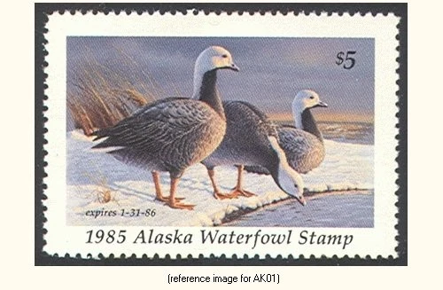 D2K Alaska Duck Stamp 1985 $5.00 - Image 1 of 1