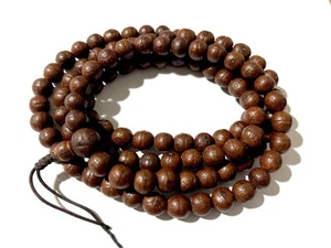 Genuine Natural Dark 108 Bodhi seed mala Japa Mala Tibet Bracelets Buddha yoga - Picture 1 of 4