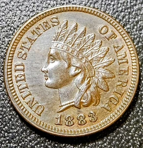 1883 1C Indian Head Cent - UNC Condition [Beautiful Toning] - Picture 1 of 2