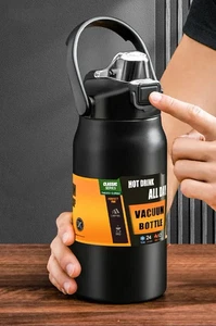 Thermos Flask 304 Stainless Steel Insulated Water Bottle Outdoor Sports Cold Hot - Picture 1 of 12