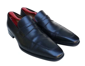 Magnanni schwarz Leder Penny Loafer Slipper eleganter Schuh Herren Größe 10M - Bild 1 von 12