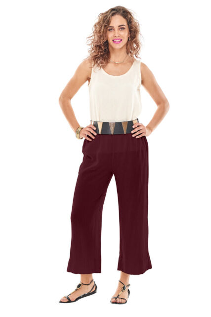Fresh Air Smocked Embroidered Pants Women Flowy Wide Leg Pants – oh!My Lady