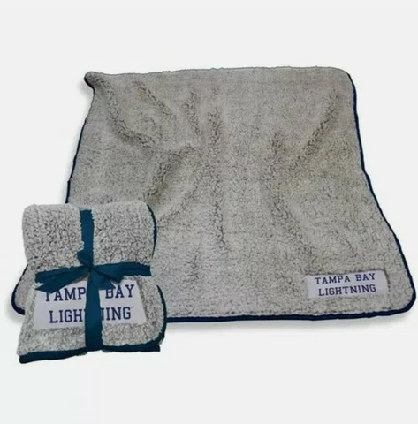 🆕️ NHL Tampa Bay Lightning Large Size 60"x70" Frosty Fleece Team LOGO Blanket Cover