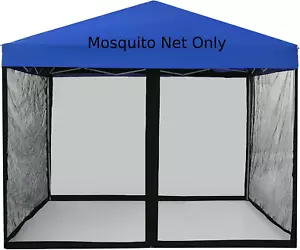 Mosquito Net with Zipper for 10' X 10' Patio Gazebo Canopy Tent, Zippered Mesh - Picture 1 of 7