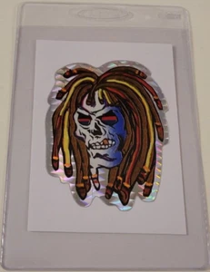 TOTENKOPF DREADLOCK RASTA SKELETT 80er Prisma AUTOMAT STICKER KARTE Kodak - Bild 1 von 3