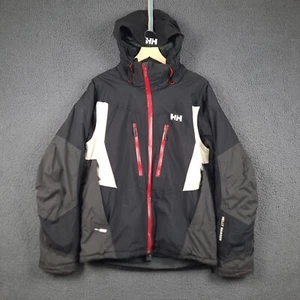 Chaqueta HELLY HANSEN Para Hombres M Mediana Negra Abrigo de Esquí Helly Tech Impermeable Aislado - Imagen 1 de 18