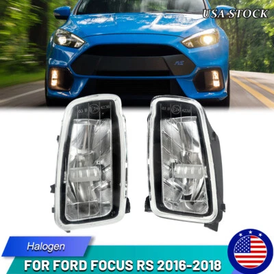 1Pair For 2016-18 Ford Focus RS Front Bumper Fog Lights Daytime Driving Lights Foto 1 de 4