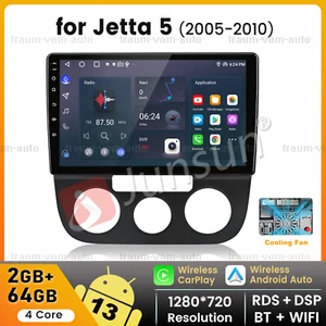 64GB CarPlay Android 13 Car Stereo Radio GPS Navi WiFi For VW Jetta 5 2005-2010 - Picture 1 of 18